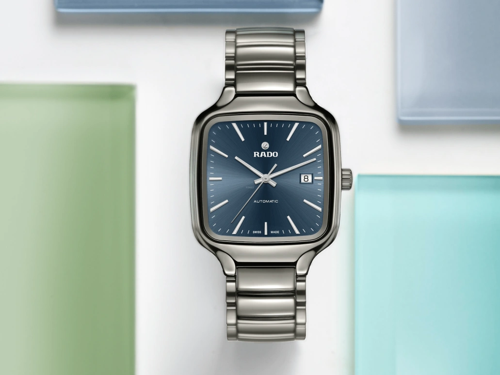 Rado,True Square 38x44.20mm,38x44.20mm,Ceramic,Blue,Automatic,Day,80hours,R27077202