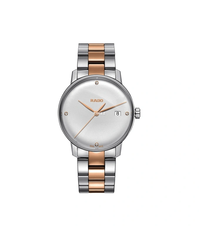 Rado,Coupole 37.70mm,37.70mm,Stainless Steel,White,Quartz,Day,Sapphire,R22864722