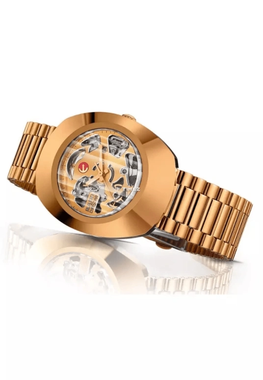 Rado,DiaStar Original 35mm,35mm,Stainless Steel,Rose Gold,Skeleton,Automatic,In-house Caliber,Sapphire,Crystal Glass,R12065403