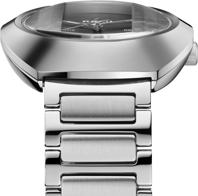 Rado,DiaMaster 38mm,38mm,Stainless Steel,Grey,Black,Automatic,Day,Sapphire,Crystal Glass,R12160103