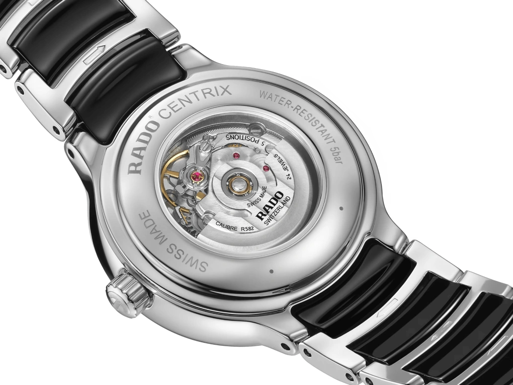 Rado,Centrix 30.50mm,30.50mm,Stainless Steel,Black,Automatic,Day,48hours,R30228702