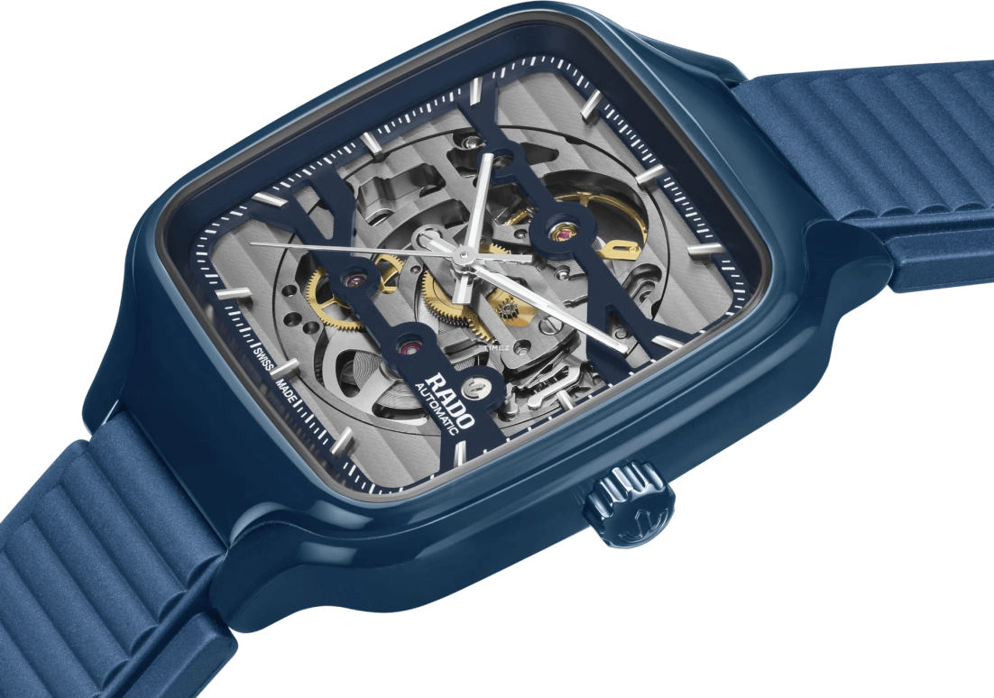 Rado,True Square 38mm,38mm,Ceramic,Skeleton,Automatic,In-house Caliber,Sapphire,Crystal Glass,R27178205