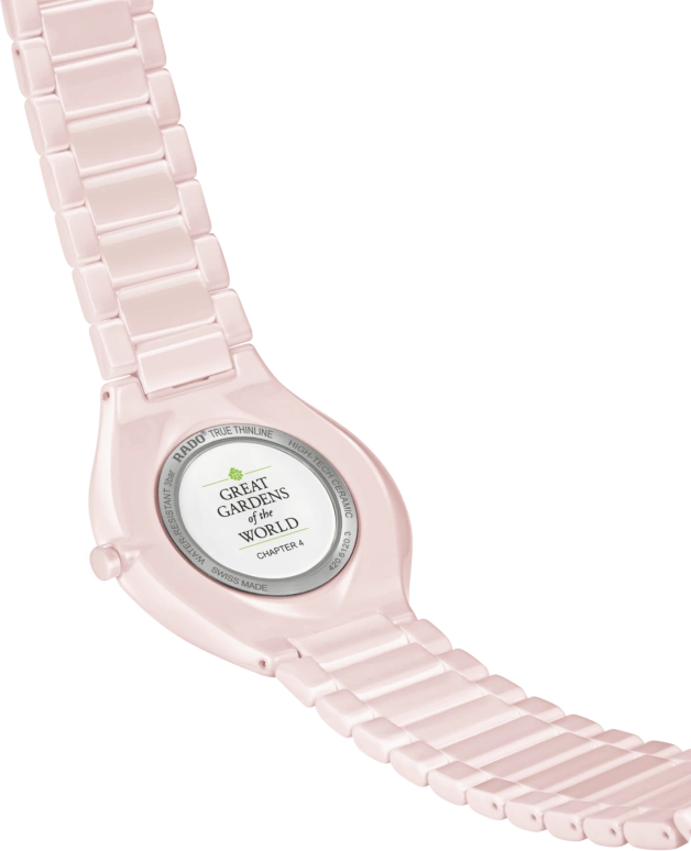 Rado,True Thinline 39mm,39mm,Ceramic,Pink,Quartz,In-house Caliber,Sapphire,Crystal Glass,R27120402
