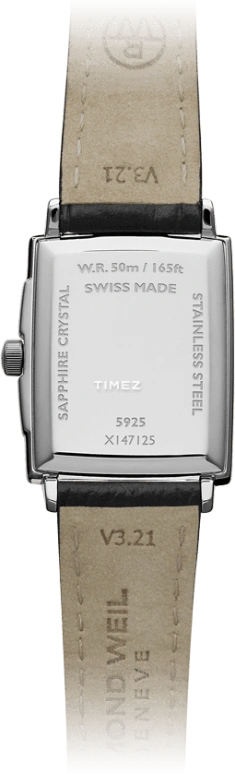 Raymond Weil,Women’s 28.10x22.60mm,28.10x22.60mm,Stainless Steel,Black,Quartz,Day,Sapphire,Crystal Glass,5925,5925-STC-00295