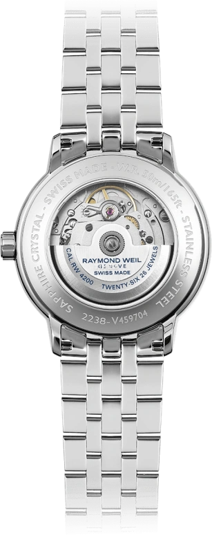 Raymond Weil,Men’s 39.50mm,39.50mm,Stainless Steel,Silver,Automatic,Day,Sapphire,Crystal Glass,2238,2238-ST-00659