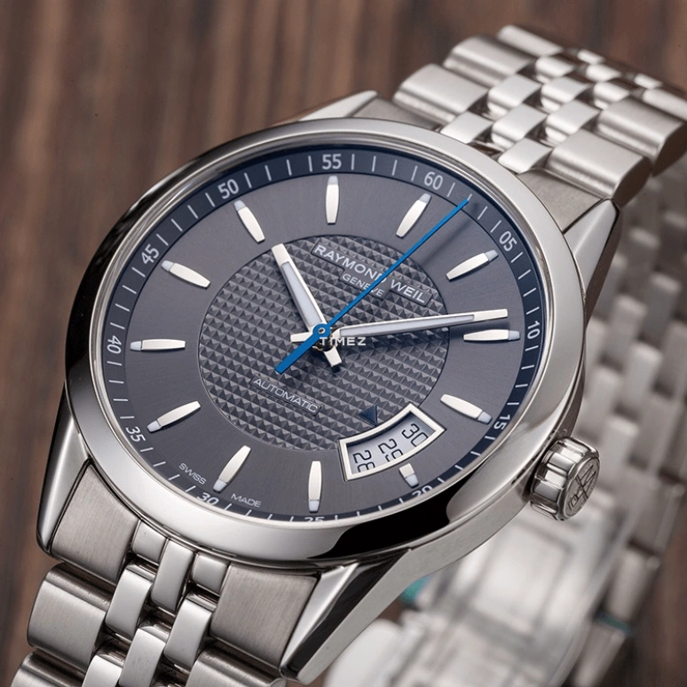 Raymond Weil,Men’s 38mm,38mm,Stainless Steel,Gunmetal Gray,Automatic,Day,Sapphire,Crystal Glass,2770,2770-ST-60021