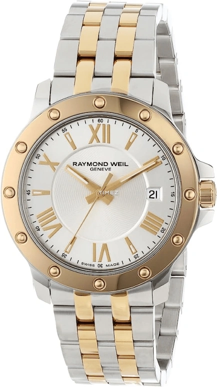 Raymond Weil,Men’s 39mm,39mm,Stainless Steel,Silver,Quartz,Day,Sapphire,Crystal Glass,5599,5599-STP-00657