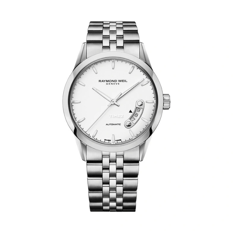 Raymond Weil,Men’s 38mm,38mm,Stainless Steel,White,Automatic,Day,Sapphire,Crystal Glass,2770,2770-ST-30011
