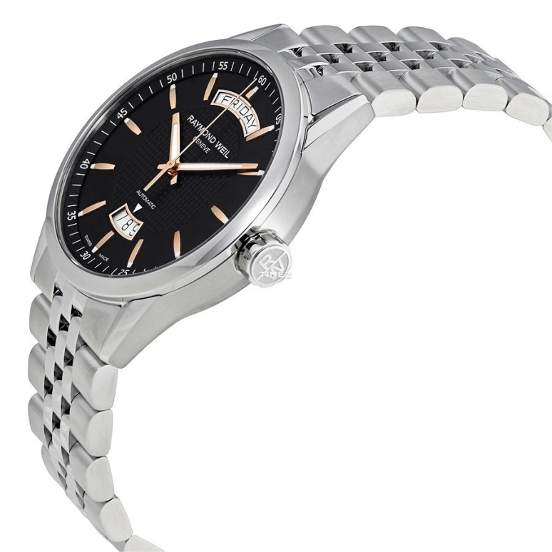 Raymond Weil,Men’s 42mm,42mm,Stainless Steel,Black,Automatic,Date,Day,2720,2720-ST5-20021