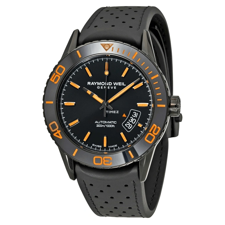 Raymond Weil,Men’s 42mm,42mm,Stainless Steel,Black,Automatic,Day,Sapphire,Crystal Glass,2760,2760-SB2-20001