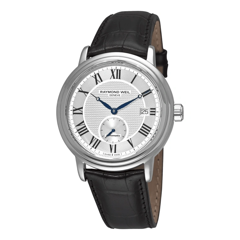 Raymond Weil,Men’s 39.50mm,39.50mm,Stainless Steel,Silver White,Automatic,Day,Sapphire,Crystal Glass,2838,2838-STC-00659