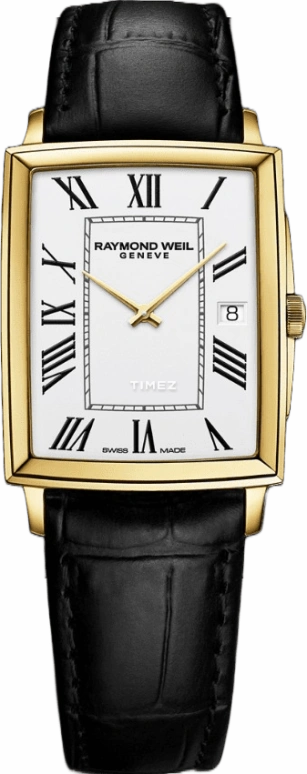 Raymond Weil,Men’s 37.25x29.60mm,37.25x29.60mm,Stainless Steel,White,Quartz,Day,Sapphire,Crystal Glass,5425,5425-PC-00300