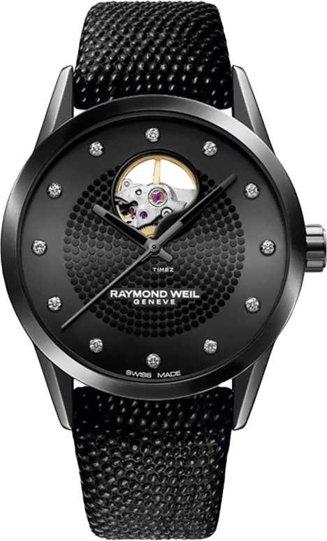 Raymond Weil,Women’s 38mm,38mm,Stainless Steel,Black,Automatic,Sapphire,Crystal Glass,Round,2750,2750-BK-20181