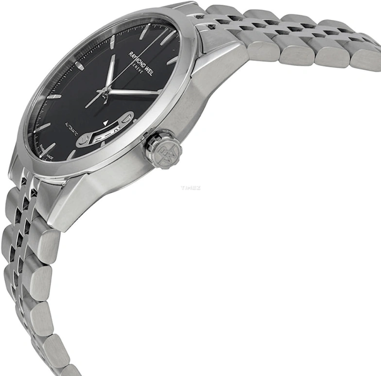 Raymond Weil,Men’s 38mm,38mm,Stainless Steel,Black,Automatic,Day,Sapphire,Crystal Glass,2770,2770-ST-20011