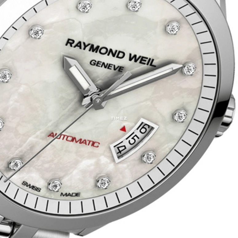 Raymond Weil,Women’s 29mm,29mm,Stainless Steel,Silver White,Automatic,Day,Sapphire,Crystal Glass,2430,2430-ST-97081
