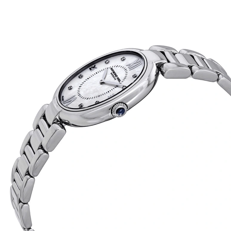 Raymond Weil,Women’s 29mm,29mm,Stainless Steel,White,Quartz,Sapphire,Crystal Glass,Oval,1700,1700-ST-00995