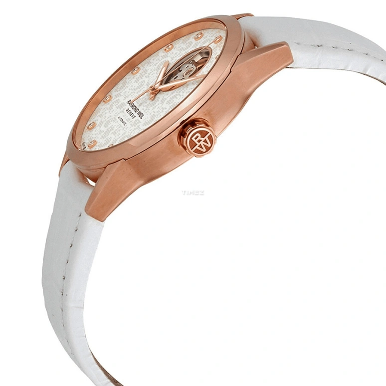 Raymond Weil,Women’s 38mm,38mm,Stainless Steel,Rose Gold,White,Automatic,Sapphire,Crystal Glass,Round,2750,2750-PC5-30081
