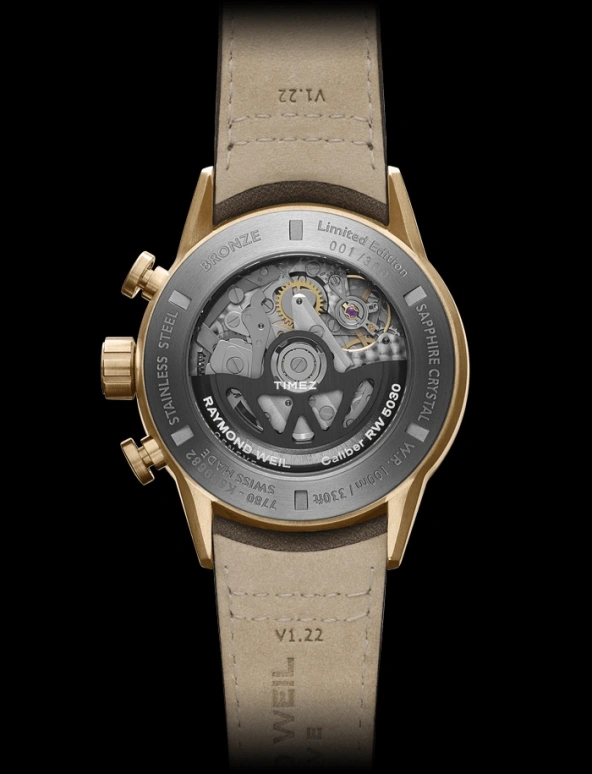 Raymond Weil,Men’s 43.50mm,43.50mm,Bronze,Black,Automatic,Chronograph,Day,7780,7780-B1-20422