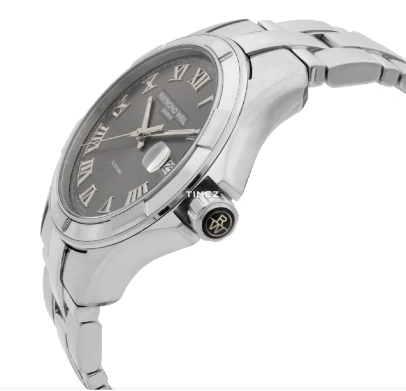 Raymond Weil,Men’s 39mm,39mm,Stainless Steel,Grey,Automatic,Day,Sapphire,Crystal Glass,2970,2970-ST-00608