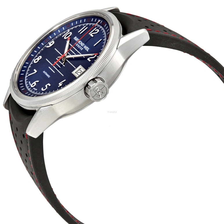 Raymond Weil,Men’s 42.50mm,42.50mm,Stainless Steel,Blue,Automatic,Day,Sapphire,Crystal Glass,2754,2754-SR-05500