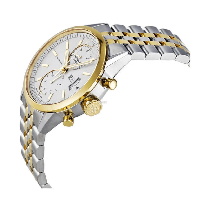 Raymond Weil,Men’s 42mm,42mm,Stainless Steel,Silver White,Automatic,Chronograph,Date,Day,7735,7735-STP-30001
