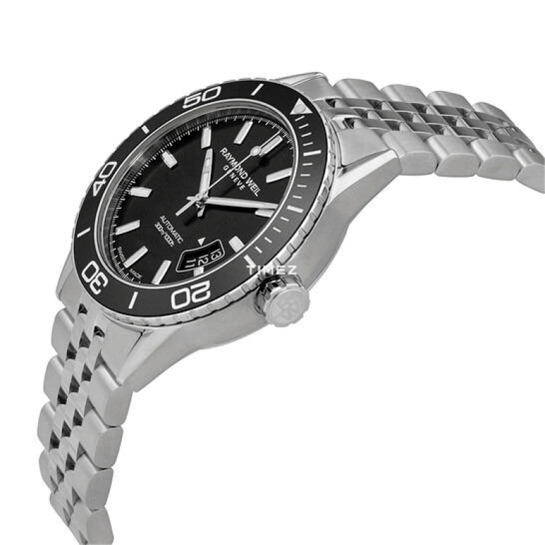 Raymond Weil,Men’s 42mm,42mm,Stainless Steel,Black,Automatic,Day,Sapphire,Crystal Glass,2760,2760-ST1-20001