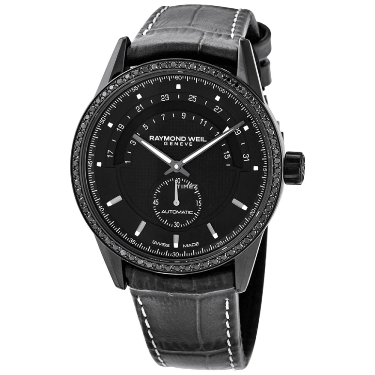 Raymond Weil,Women’s 38mm,38mm,Stainless Steel,Black,Automatic,Day,Sapphire,Crystal Glass,2778,2778-BKS-20001