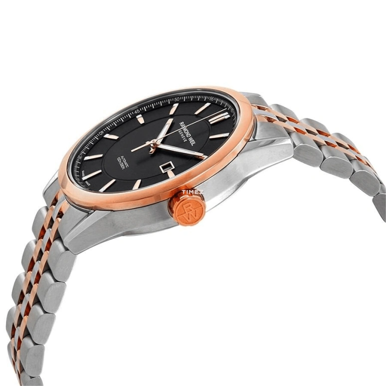 Raymond Weil,Men’s 42mm,42mm,Stainless Steel,Rose Gold,Black,Automatic,Day,Sapphire,Crystal Glass,2731 ,2731 - SP5-20001