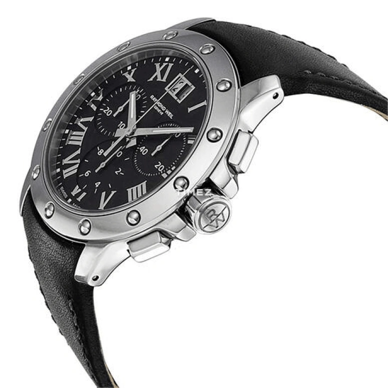 Raymond Weil,Men’s 40mm,40mm,Stainless Steel,Black,Quartz,Chronograph,Day,4899,4899-STC-00208