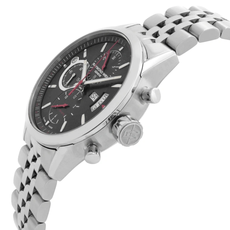 Raymond Weil,Men’s 42mm,42mm,Stainless Steel,Black,Automatic,Chronograph,Date,Day,7730,7730-ST-20041