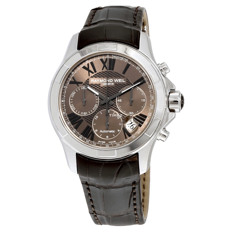 Raymond Weil,Men’s 41mm,41mm,Stainless Steel,Coffee,Automatic,Chronograph,Day,7260,7260-STC-00718