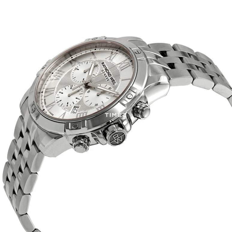 Raymond Weil,Men’s 43mm,43mm,Stainless Steel,Silver,Quartz,Chronograph,Day,8560,8560-ST-00658