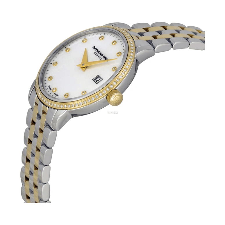 Raymond Weil,Women’s 29mm,29mm,Stainless Steel,White,Quartz,Day,Sapphire,Crystal Glass,5988,5988-SPS-97081
