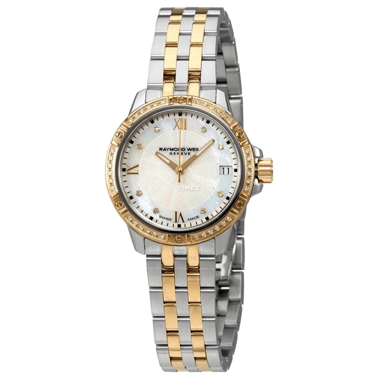 Raymond Weil,Women’s 30mm,30mm,Stainless Steel,White,Quartz,Day,Sapphire,Crystal Glass,5960,5960-SPS-00995