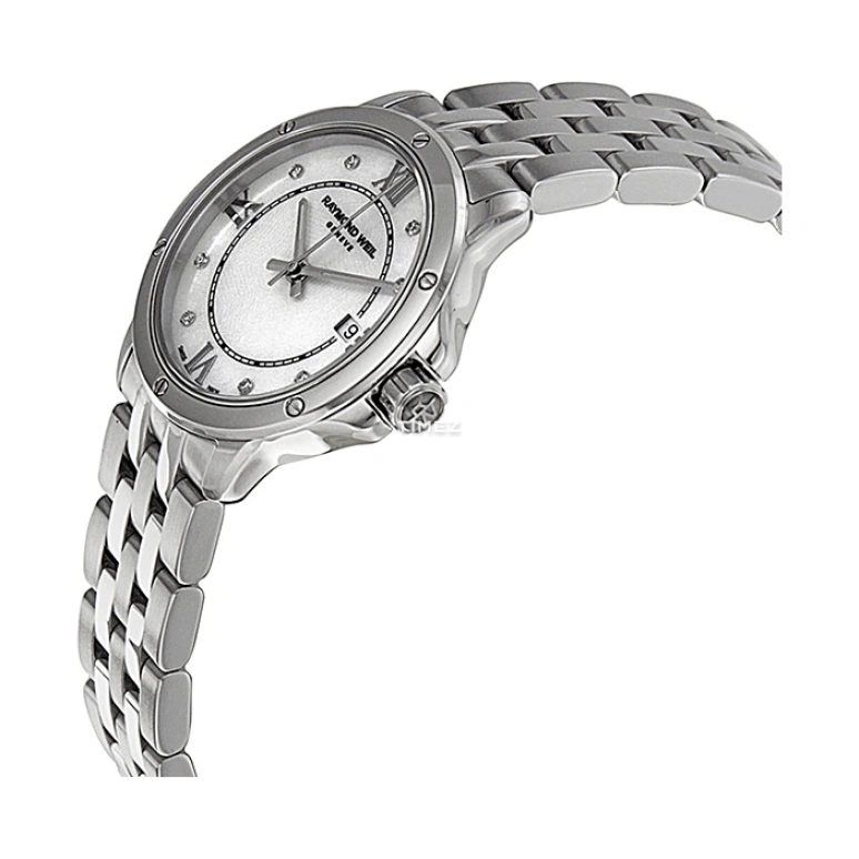 Raymond Weil,Women’s 28mm,28mm,Stainless Steel,White,Quartz,Day,Sapphire,Crystal Glass,5391,5391-ST-00995