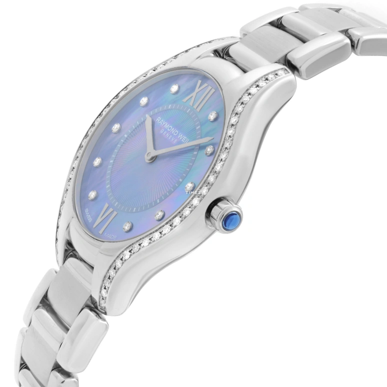 Raymond Weil,Women’s 32mm,32mm,Stainless Steel,Blue,Quartz,Sapphire,Crystal Glass,Round,5132,5132-STS-00955