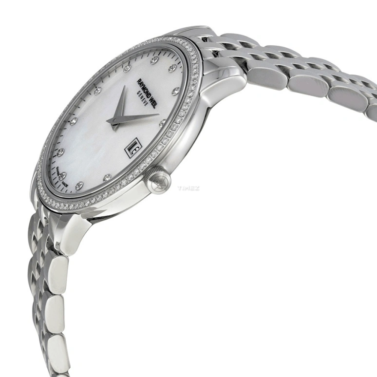Raymond Weil,Women’s 34mm,34mm,Stainless Steel,White,Quartz,Day,Sapphire,Crystal Glass,5388,5388-STS-97081