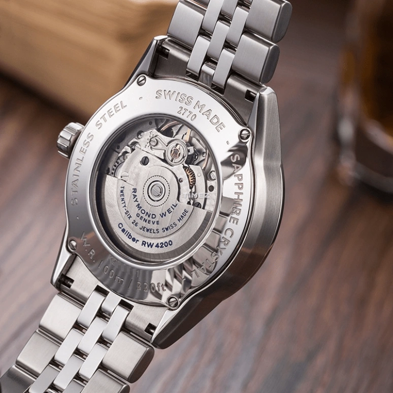 Raymond Weil,Men’s 38mm,38mm,Stainless Steel,Gunmetal Gray,Automatic,Day,Sapphire,Crystal Glass,2770,2770-ST-60021