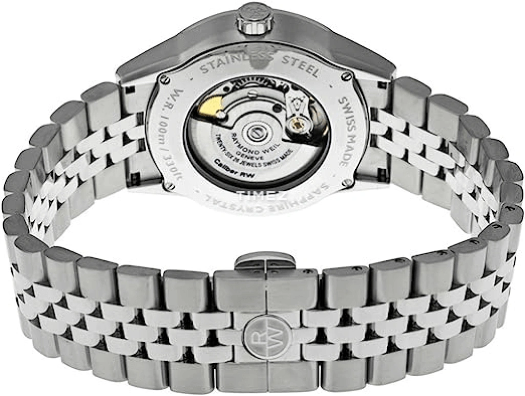Raymond Weil,Men’s 38mm,38mm,Stainless Steel,Black,Automatic,Day,Sapphire,Crystal Glass,2770,2770-ST-20011