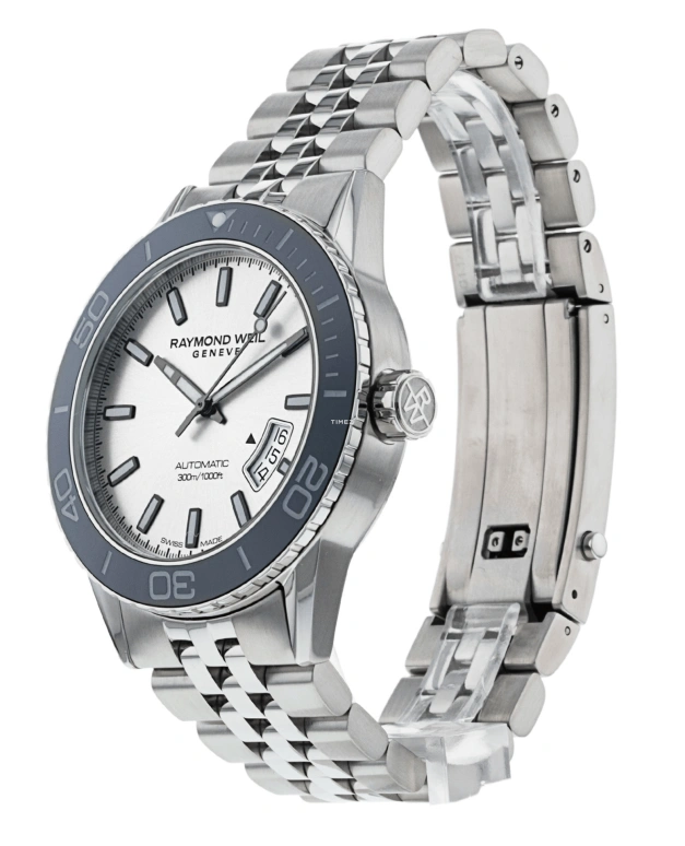 Raymond Weil,Men’s 42mm,42mm,Stainless Steel,Silver,Automatic,Day,Sapphire,Crystal Glass,2760,2760-ST4-65001