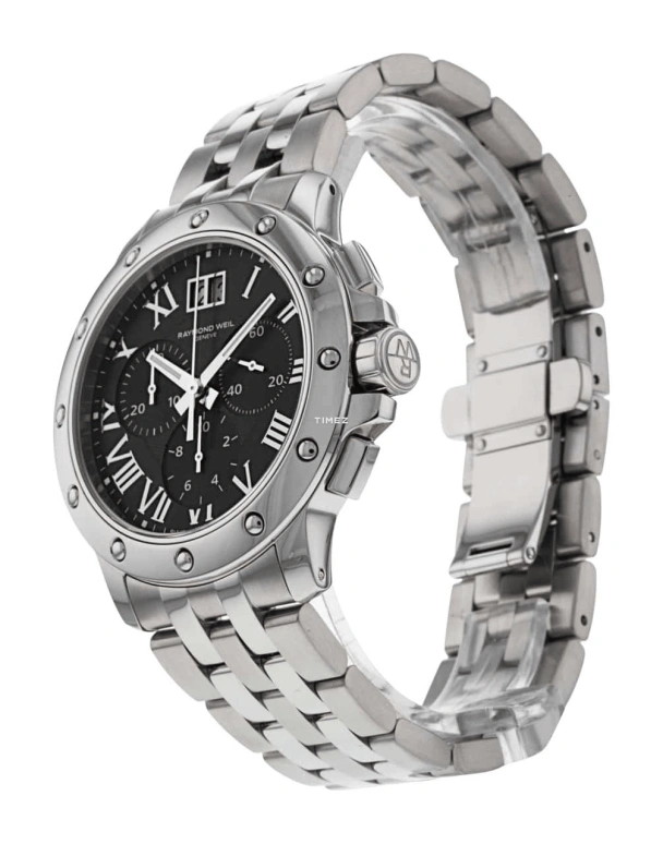 Raymond Weil,Men’s 40mm,40mm,Stainless Steel,Black,Quartz,Chronograph,Day,4899,4899-ST-00208