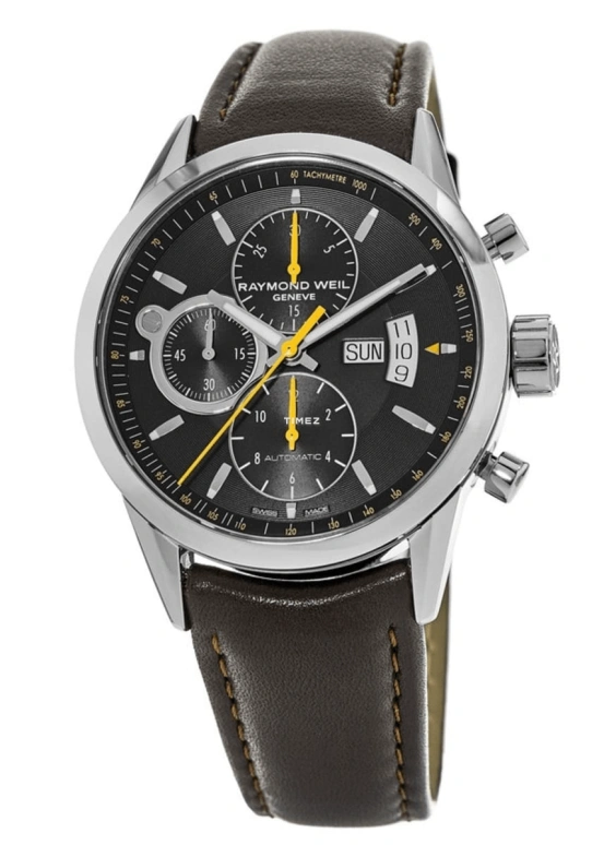 Raymond Weil,Men’s 42mm,42mm,Stainless Steel,Grey,Automatic,Chronograph,Date,Day,7730,7730-STC-20021