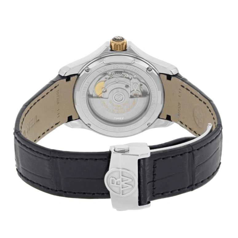 Raymond Weil,Men’s 39mm,39mm,Stainless Steel,Black,Automatic,Day,Sapphire,Crystal Glass,2970,2970-SC5-00208