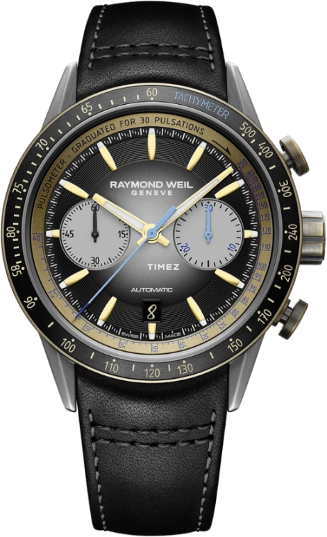 Raymond Weil,Men’s 43.50mm,43.50mm,Titanium,Bronze,Black,Automatic,Chronograph,Day,7780,7780-TB3-20423