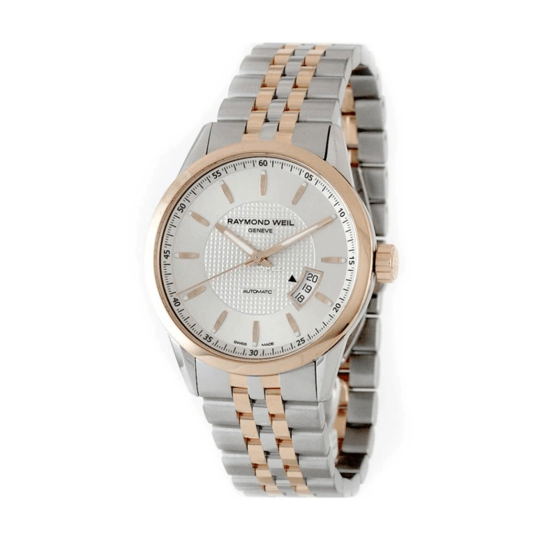 Raymond Weil,Men’s 42mm,42mm,Stainless Steel,Silver White,Automatic,Day,Sapphire,Crystal Glass,2730,2730-SP5-65021