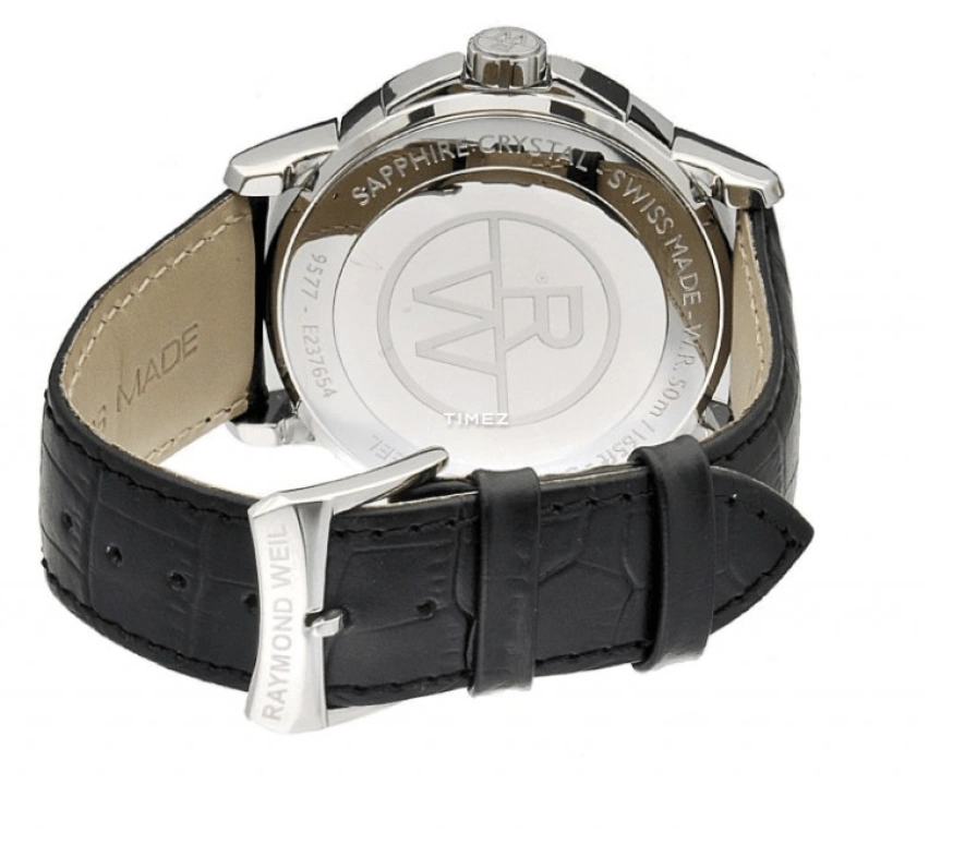 Raymond Weil,Men’s 42mm,42mm,Stainless Steel,Silver,Quartz,Day,Sapphire,Crystal Glass,9577,9577-STC-00650