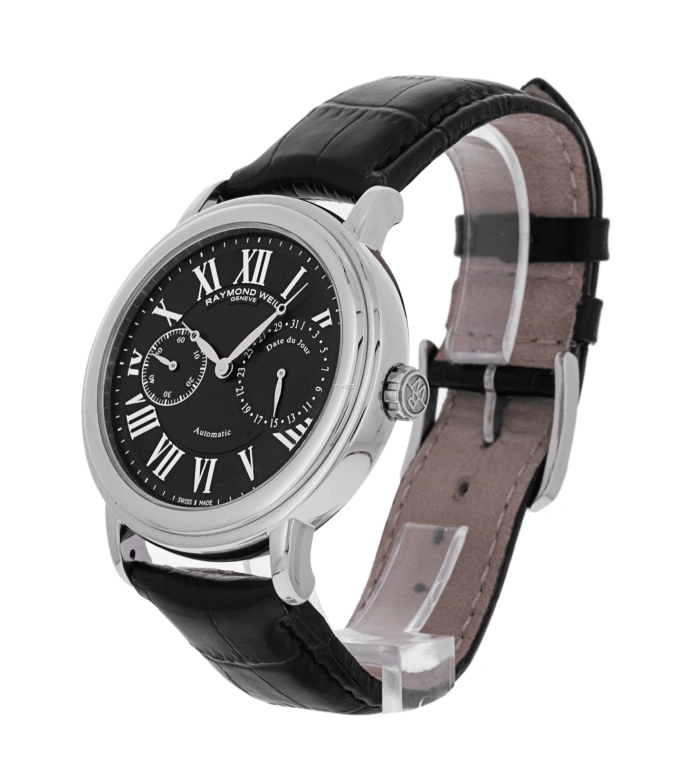 Raymond Weil,Men’s 41.50mm,41.50mm,Stainless Steel,Black,Automatic,Chronograph,Day,2846,2846-STC-00209