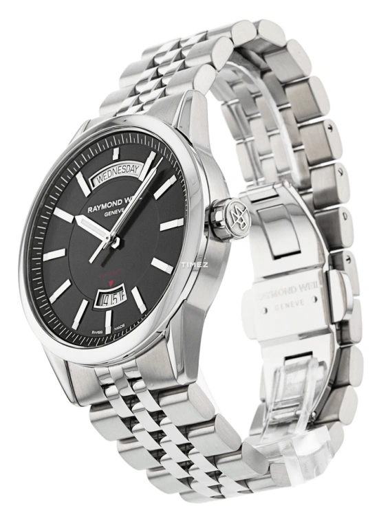 Raymond Weil,Men’s 42mm,42mm,Stainless Steel,Black,Automatic,Date,Day,2720,2720-ST-20001