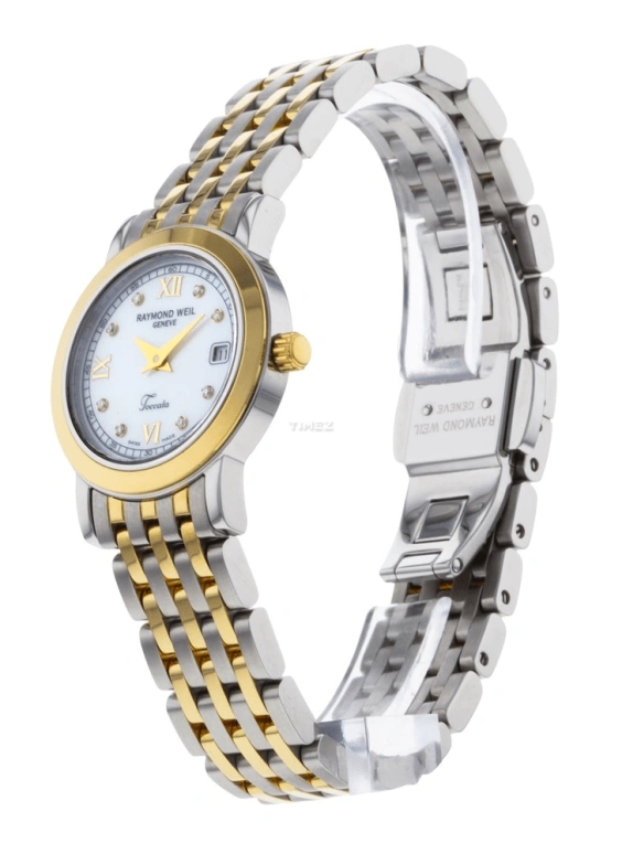 Raymond Weil,Women’s 35mm,35mm,Stainless Steel,White,Quartz,Day,Sapphire,Crystal Glass,5393,5393-STP-00995