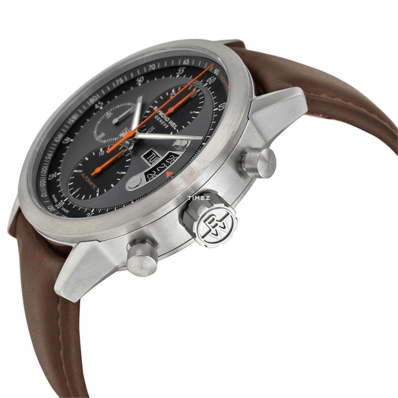 Raymond Weil,Men’s 45mm,45mm,Stainless Steel,Silver,Grey,Automatic,Chronograph,Date,Day,7745,7745-TIC-05609